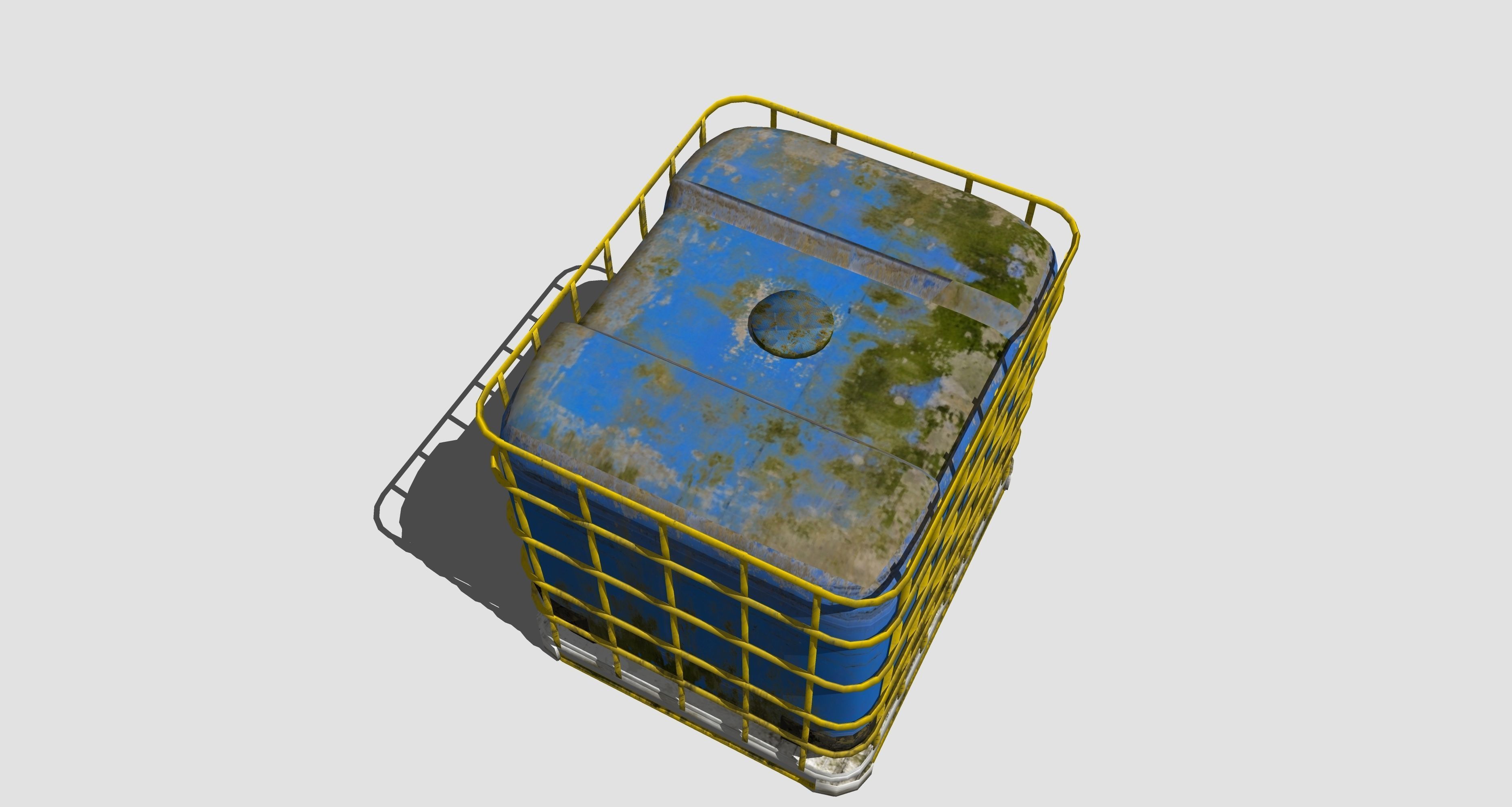 Plastic Tank Low-poly 3D model_2