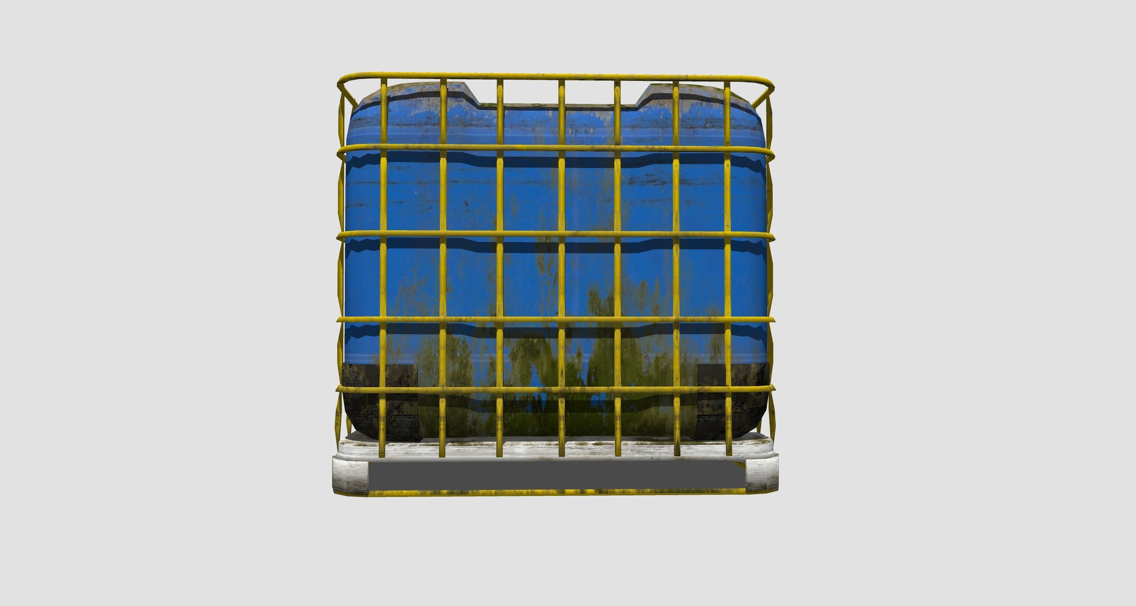 Plastic Tank Low-poly 3D model_1