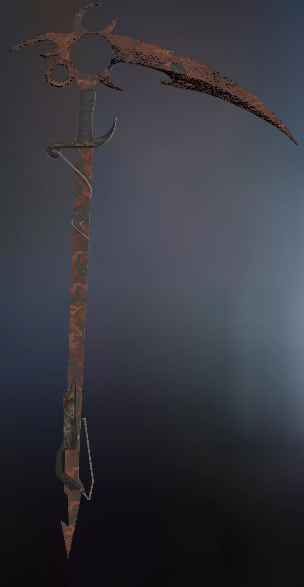  Rusty Metal Sickle 3D model_0