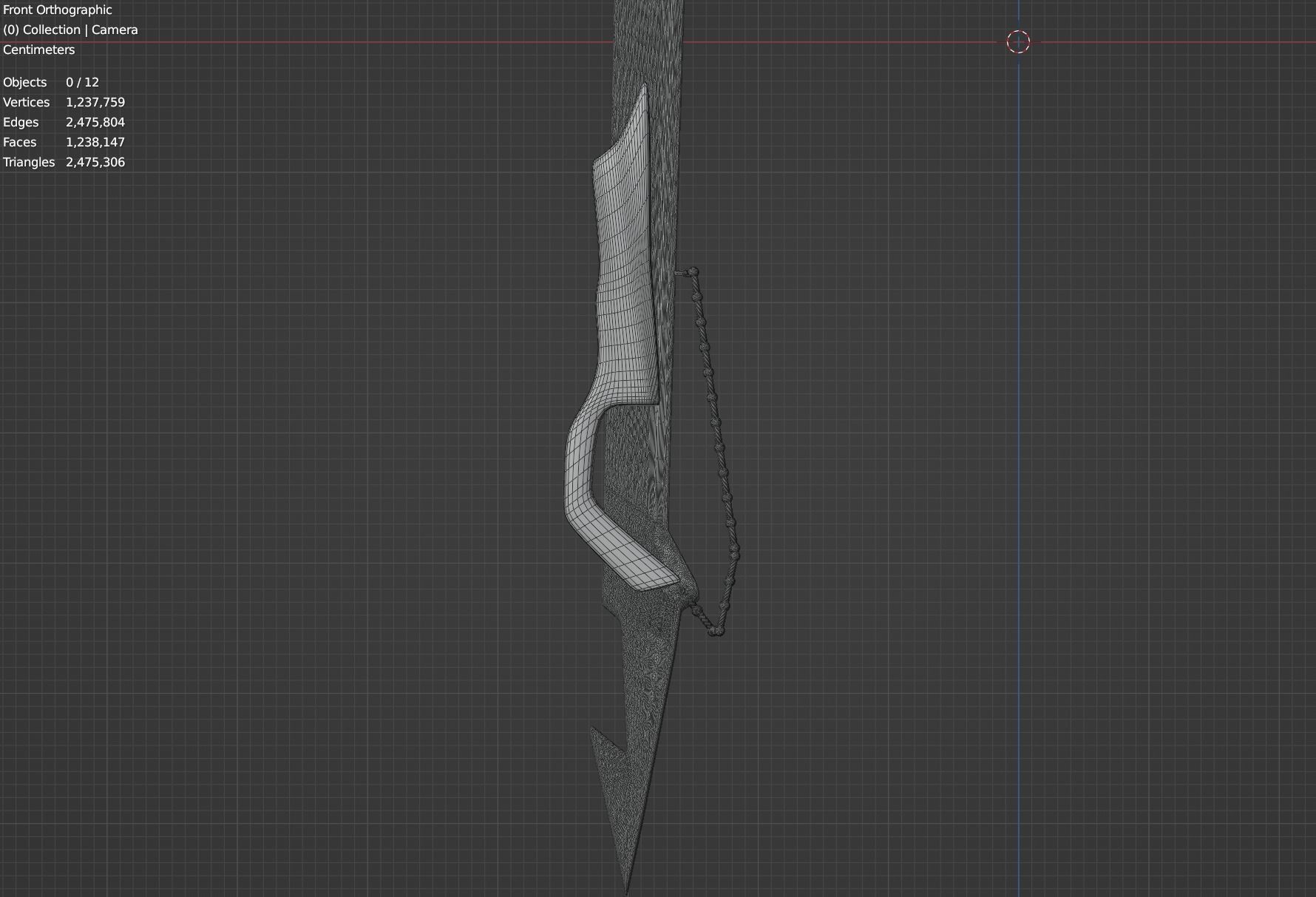  Rusty Metal Sickle 3D model_4