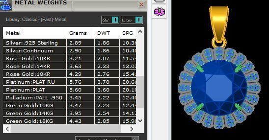 Sapphire and Diamonds Pendant 3D print model_5