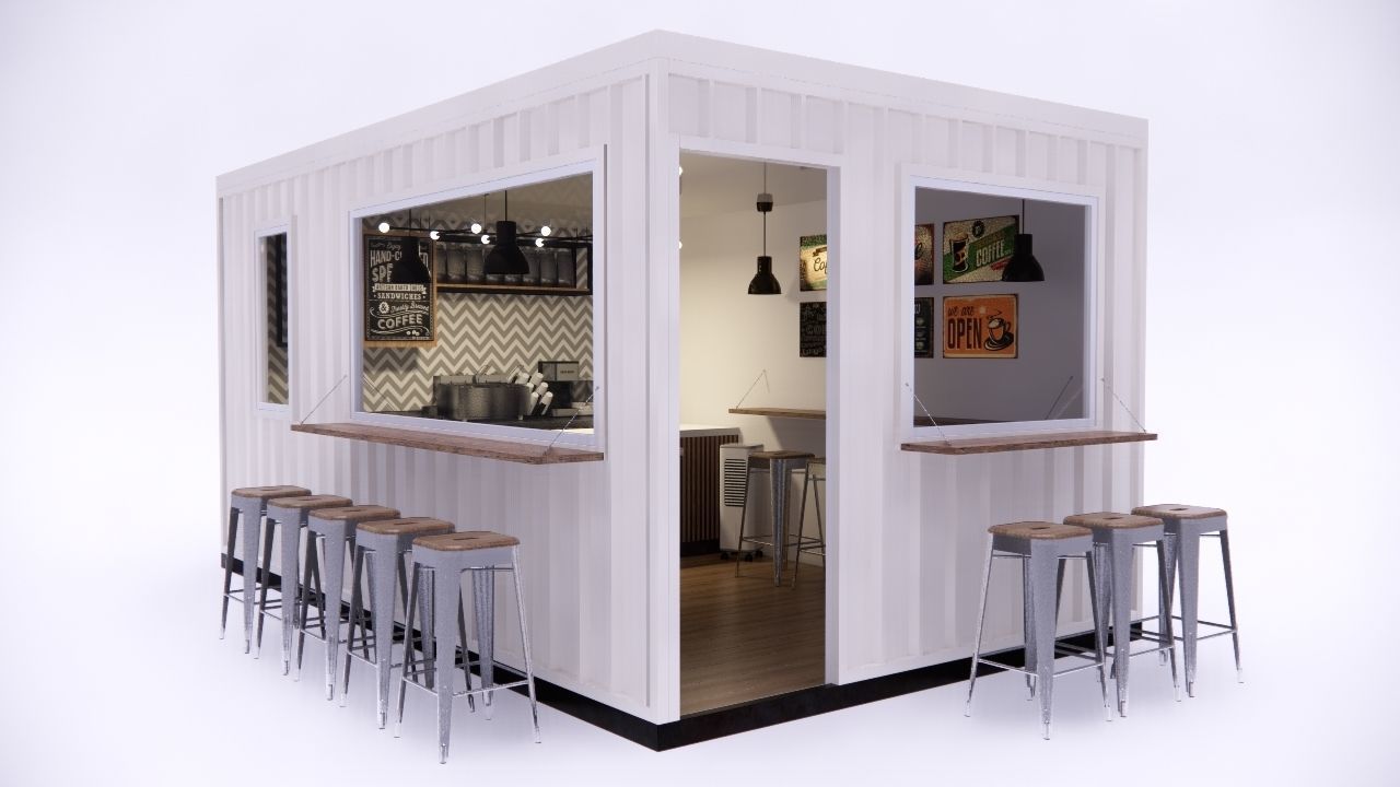 Custom Container Cafe 3D model_4