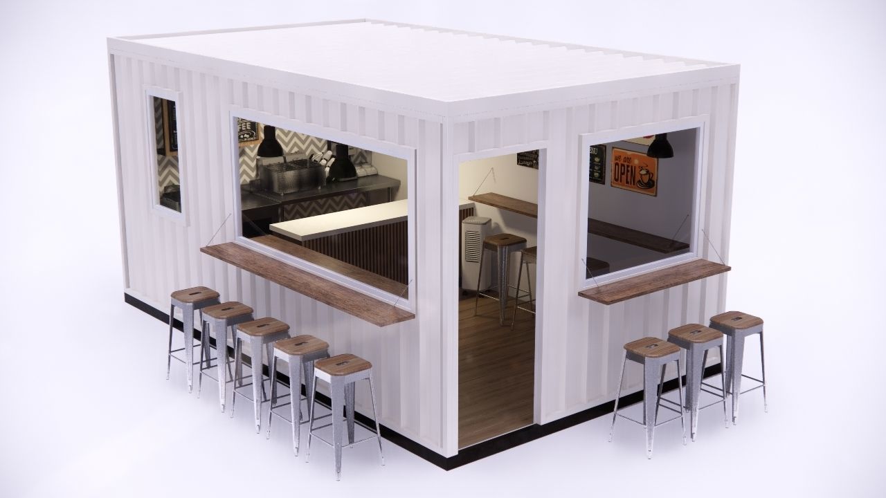 Custom Container Cafe 3D model_7