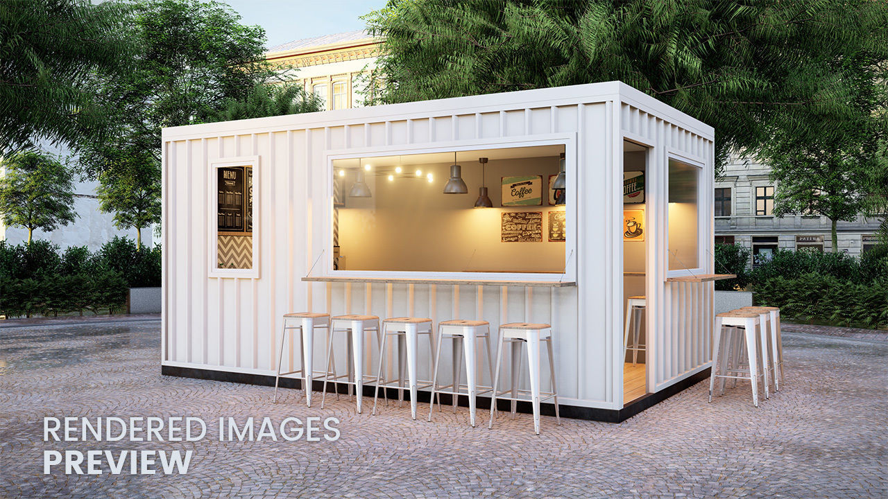 Custom Container Cafe 3D model_1