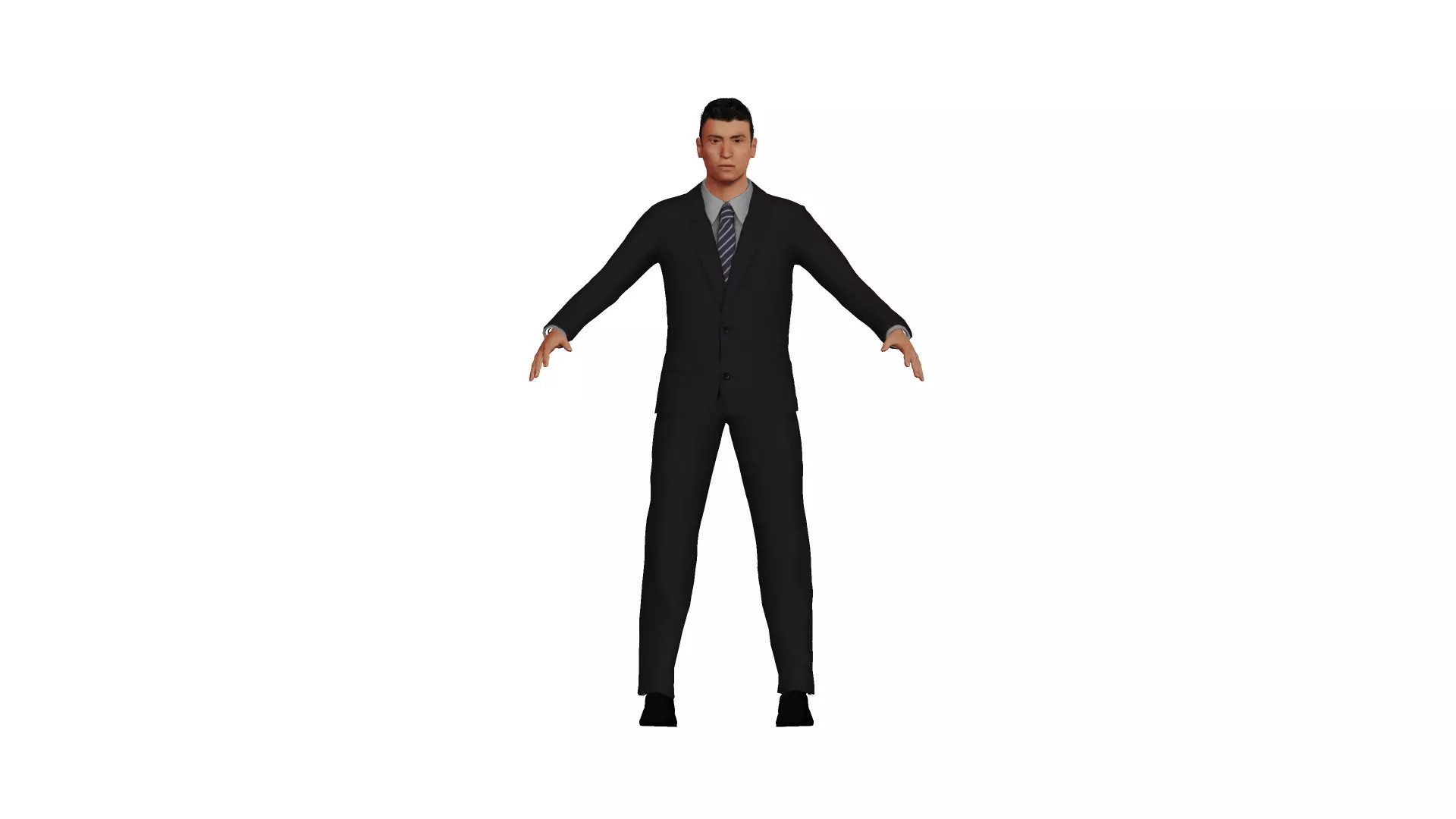 Man dressed in suit Free low-poly 3D model