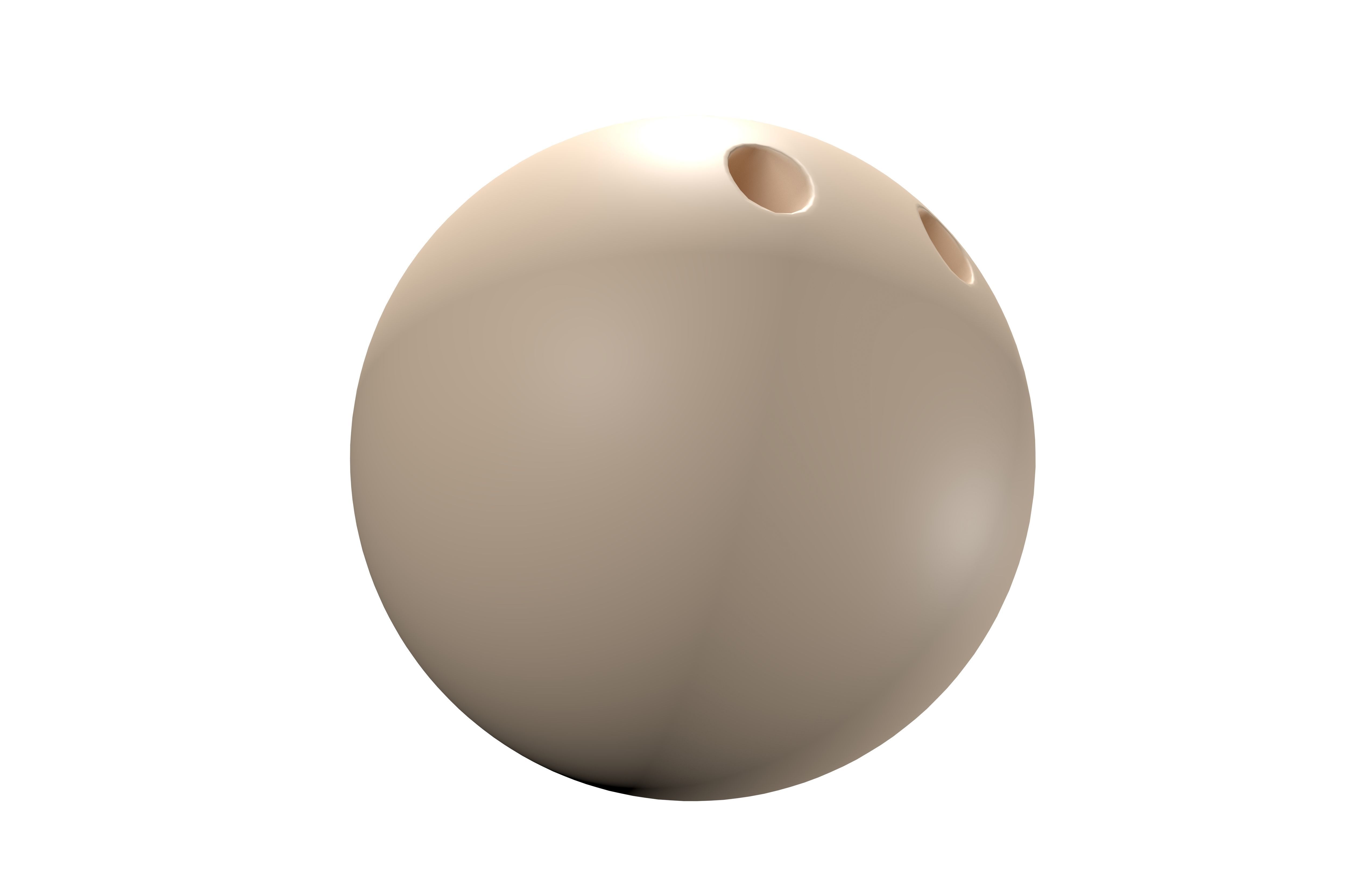 Face Without Mouth 02 Low-poly 3D model_3