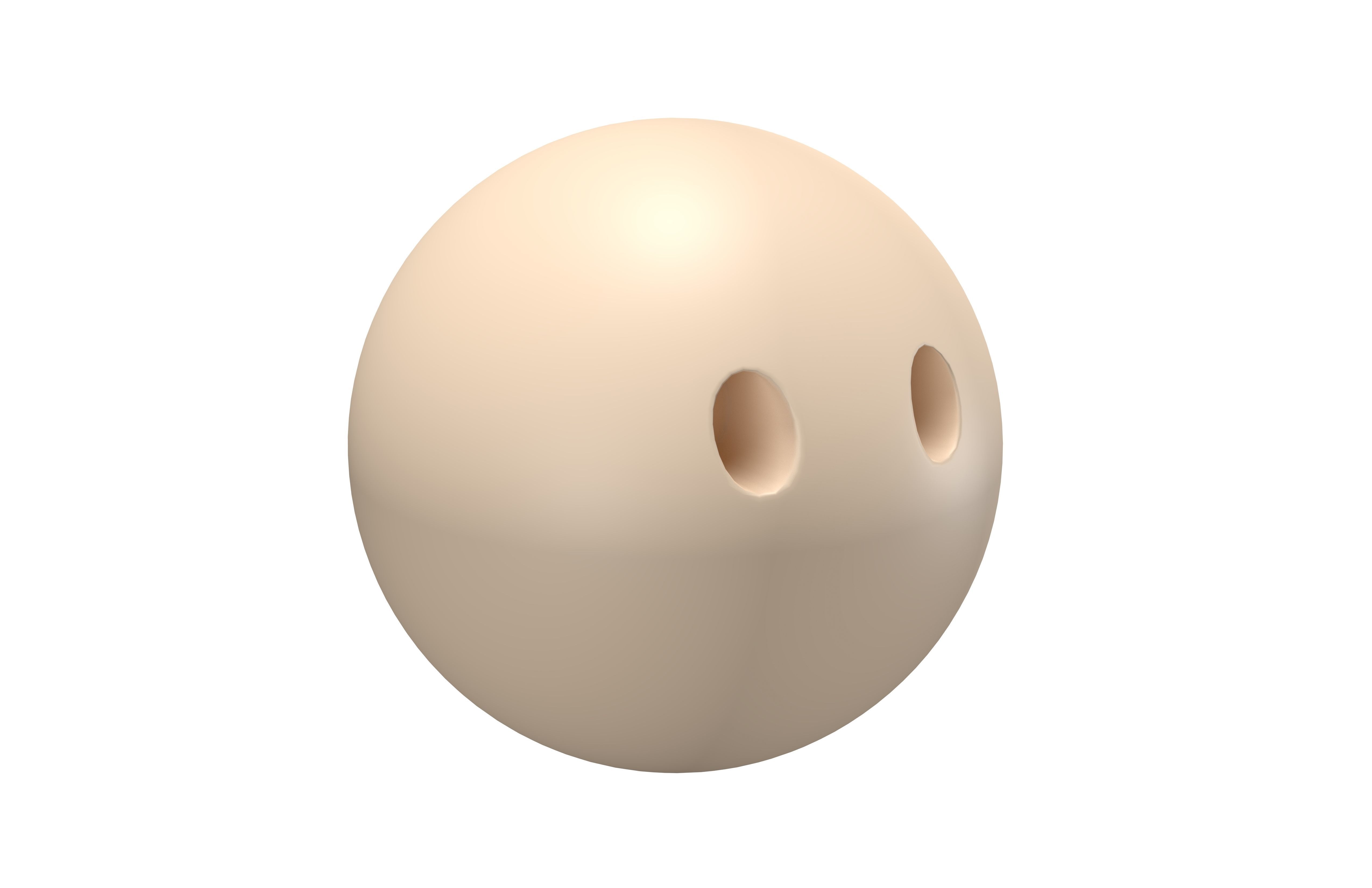 Face Without Mouth 02 Low-poly 3D model_2