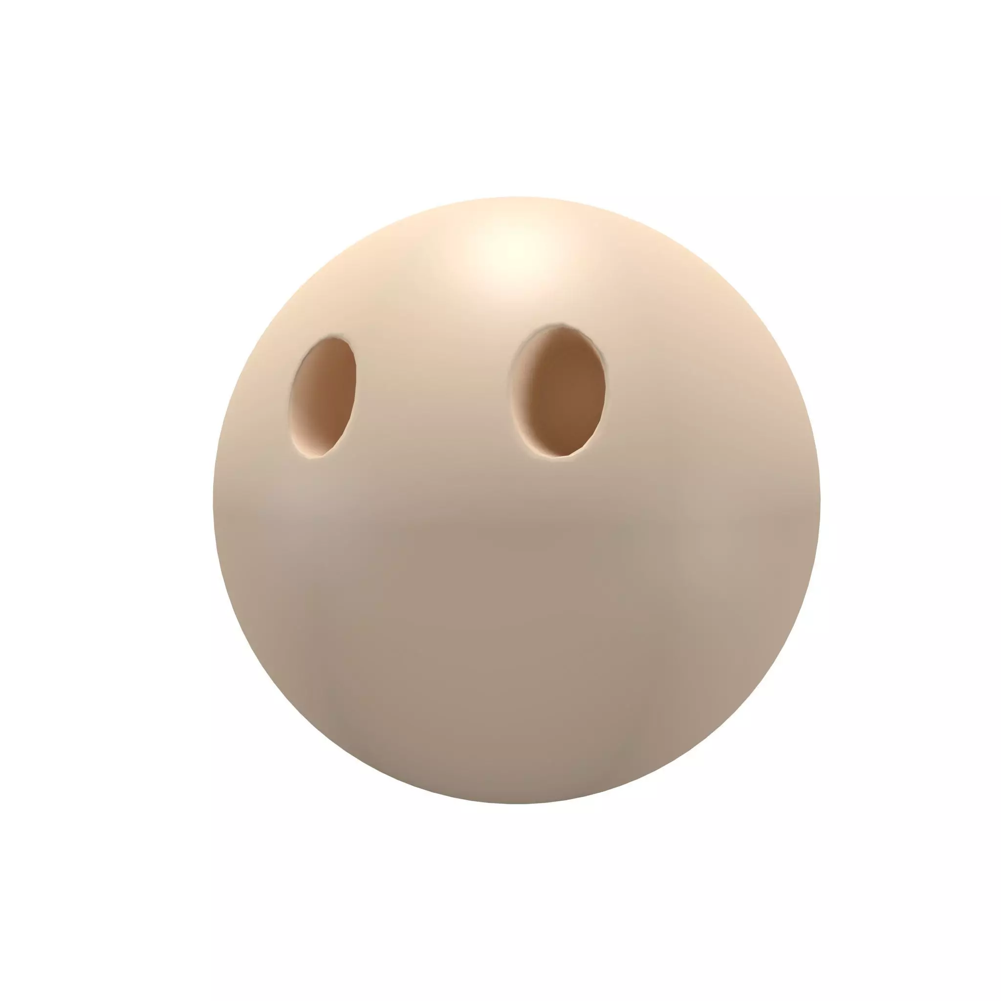 Face Without Mouth 02 Low-poly 3D model_0