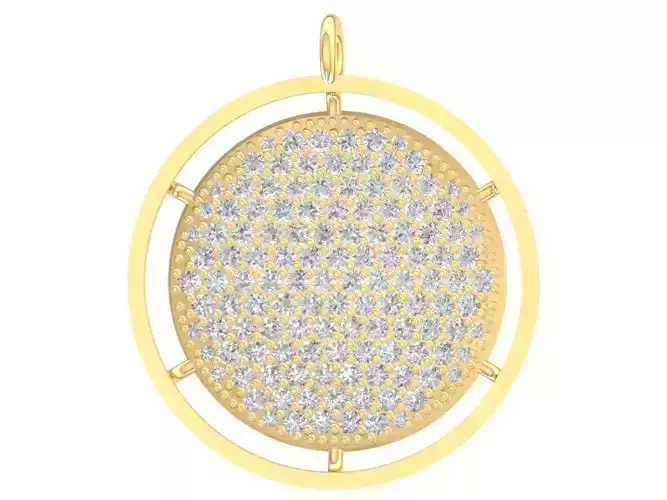 asian diamond round pendant 3168