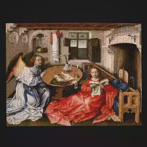 Merode Alter Piece Center Tapestry Low-poly 3D model