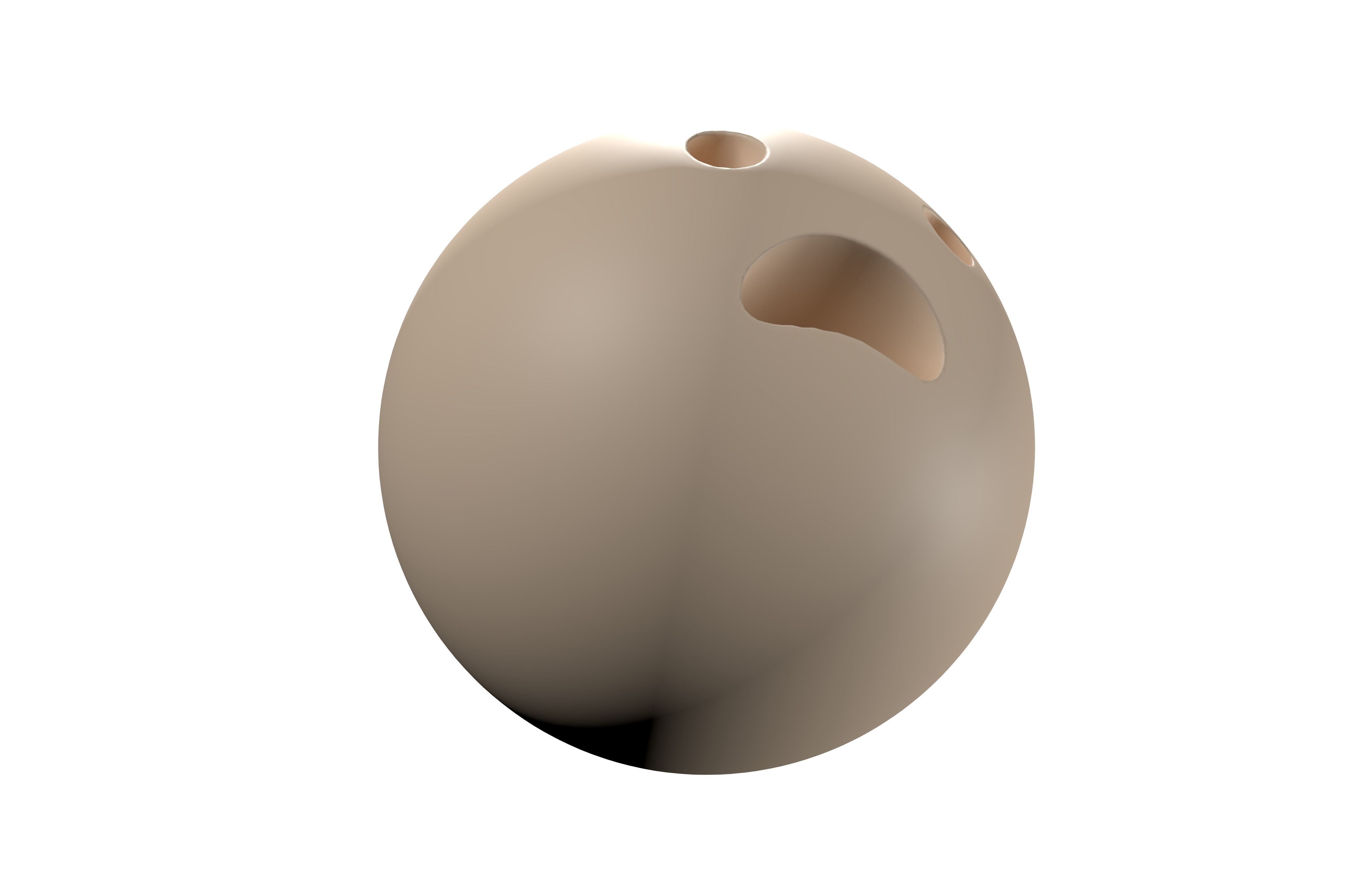 Frowning Face with Open Mouth 02 Low-poly 3D model_2