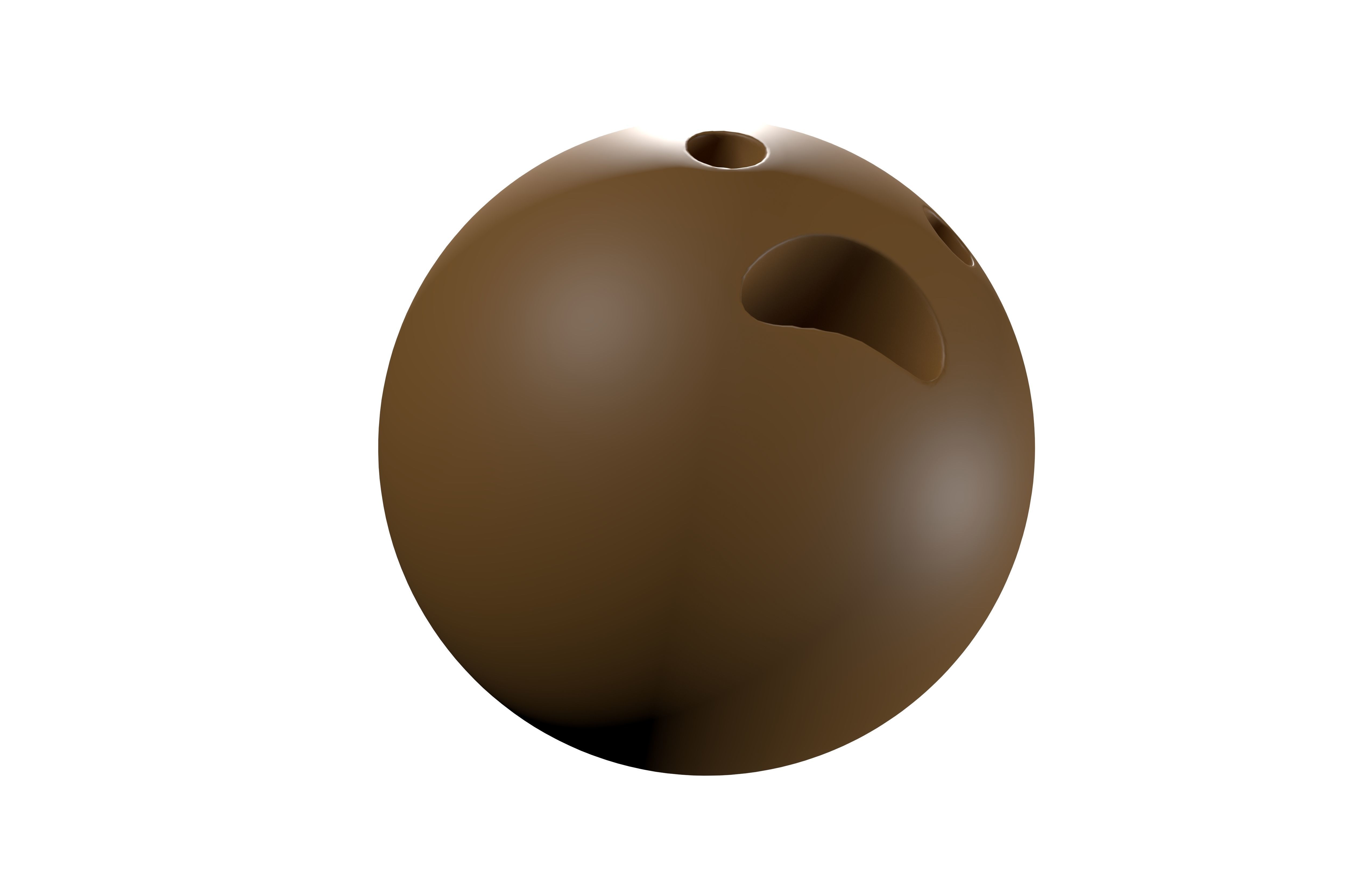 Frowning Face with Open Mouth 03 Low-poly 3D model_2