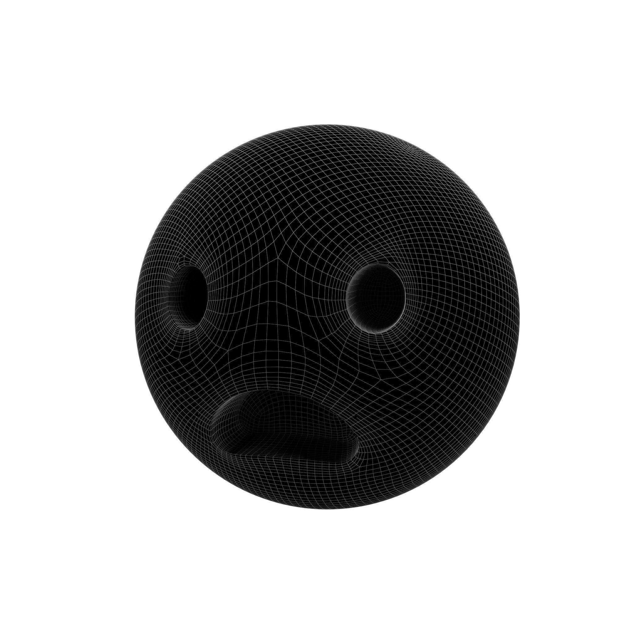 Frowning Face with Open Mouth 03 Low-poly 3D model_4