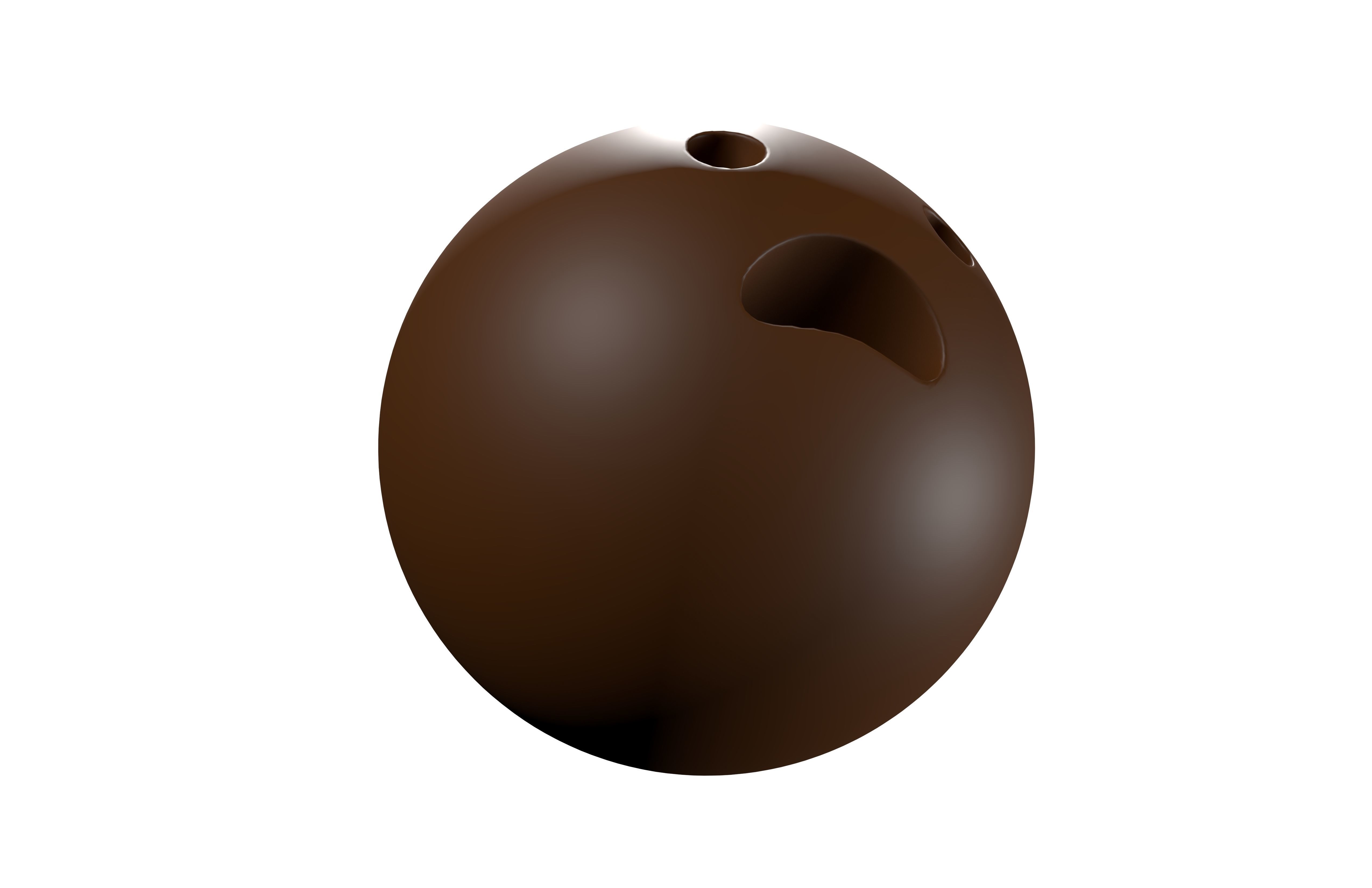 Frowning Face with Open Mouth 04 Low-poly 3D model_3