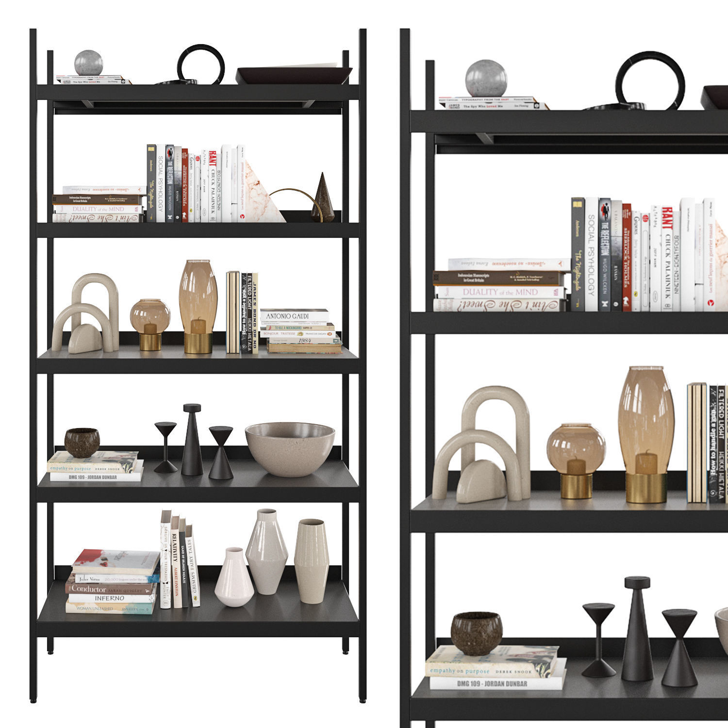 Bookcase Lot 3D model_3