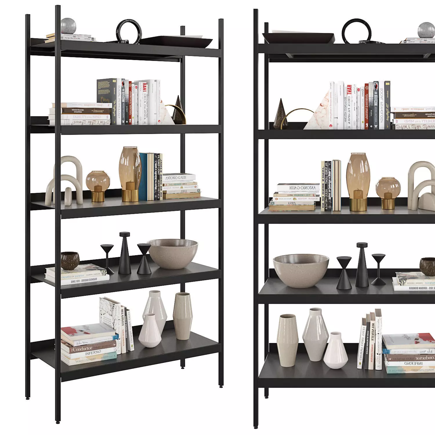 Bookcase Lot 3D model_0