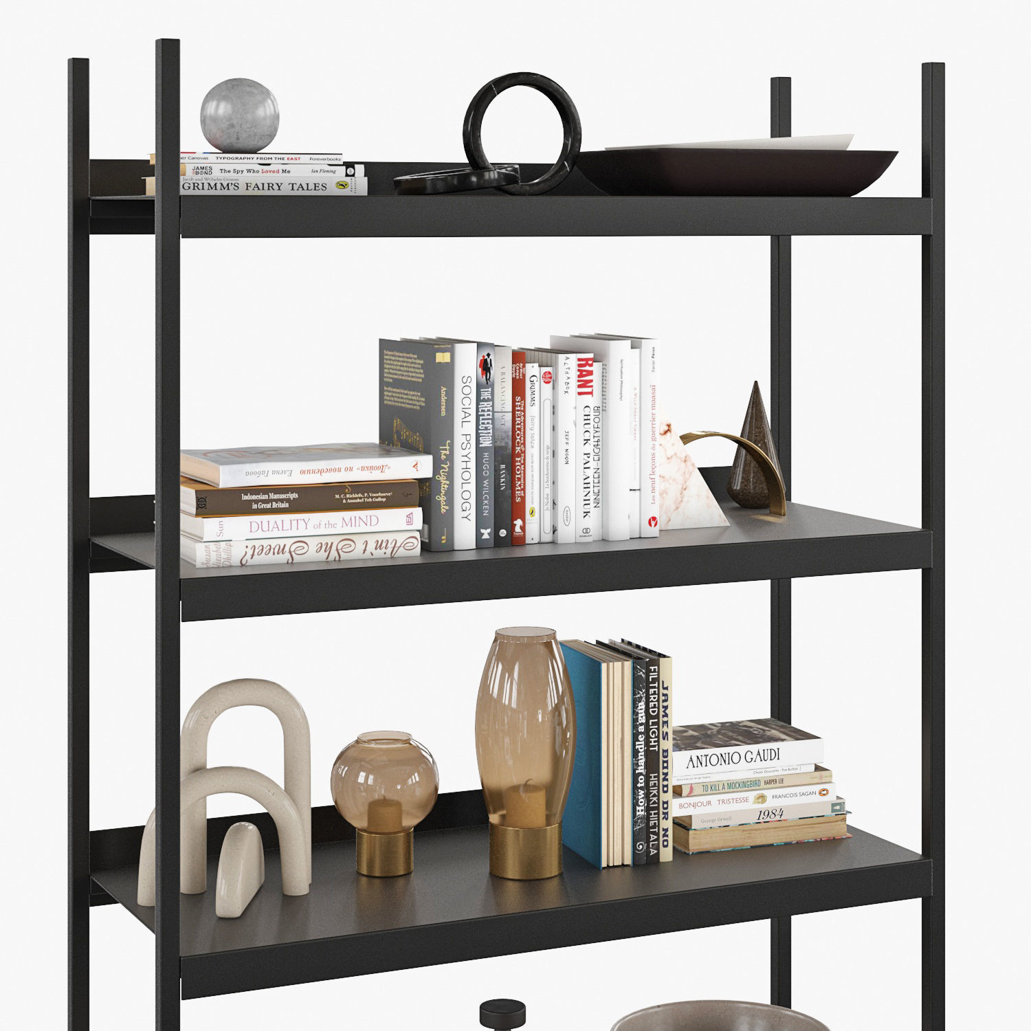 Bookcase Lot 3D model_4