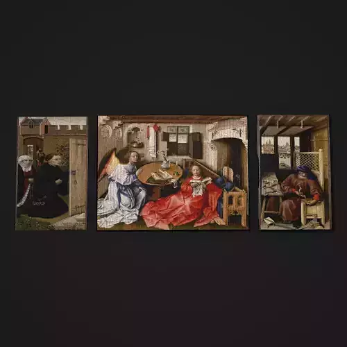 Robert Campin Merode Alter Piece 3D Model Collection