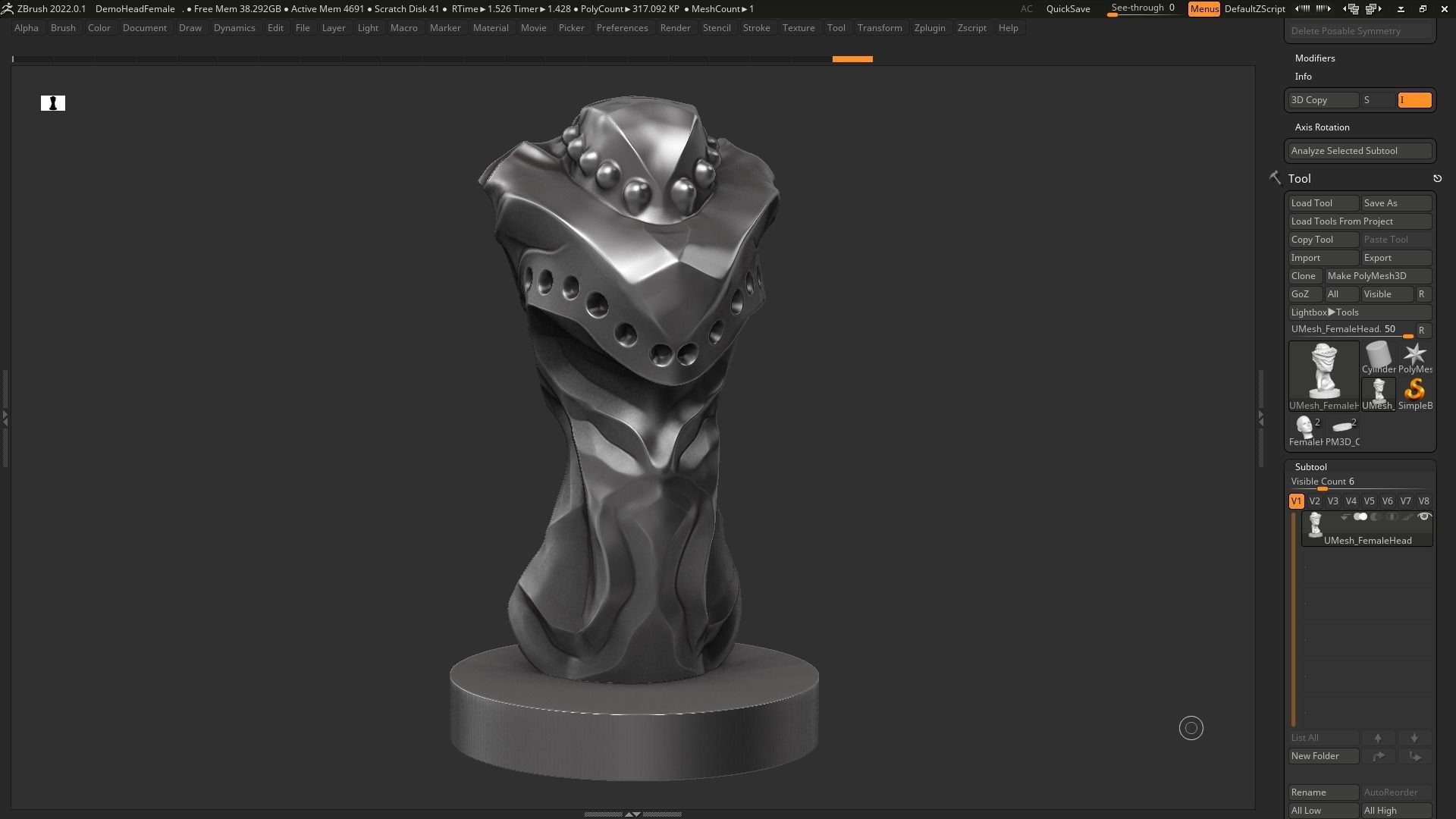 Modern Abstract Decorative sculpture 3d print model 125 3D print model_4