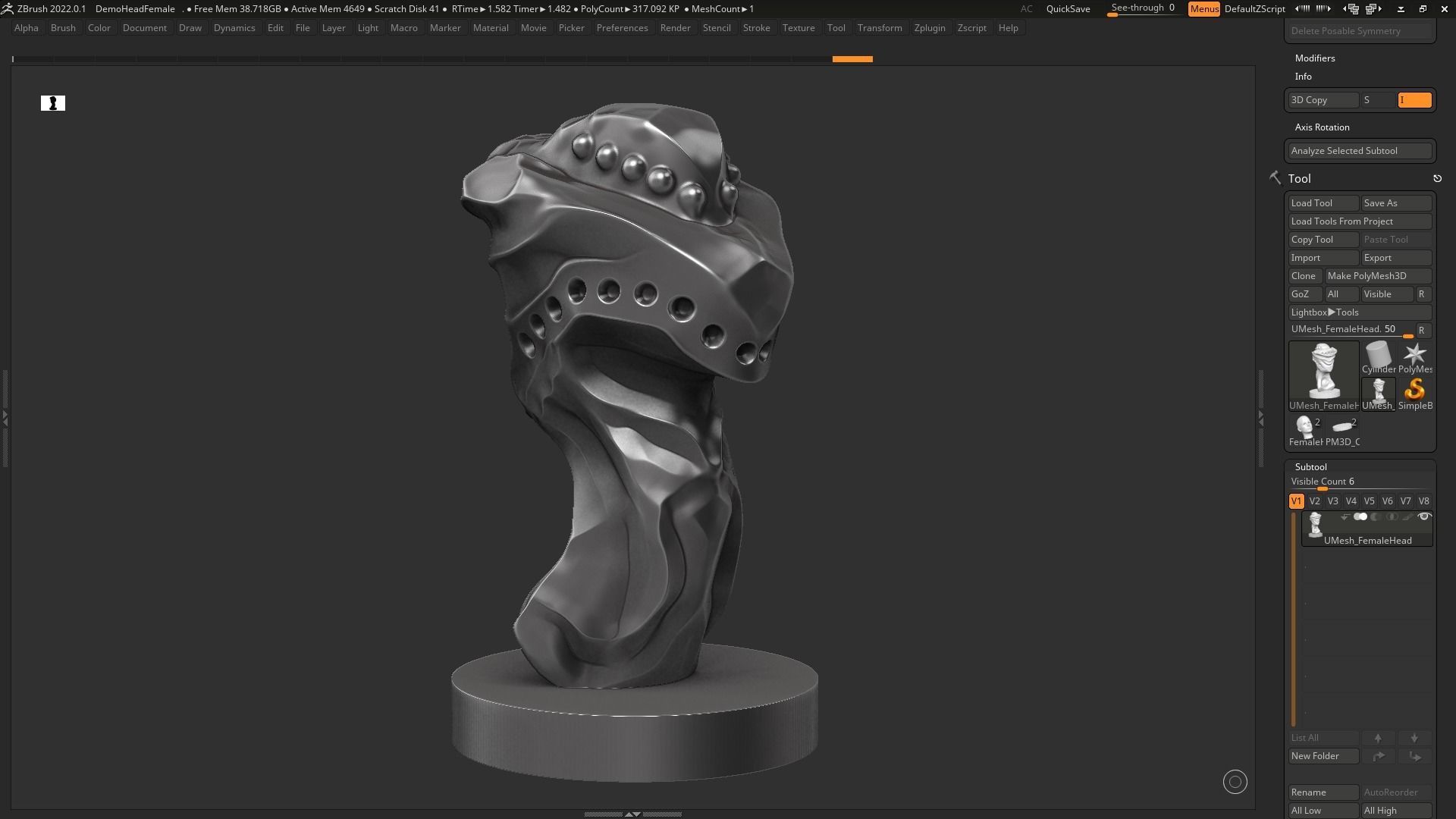 Modern Abstract Decorative sculpture 3d print model 125 3D print model_3