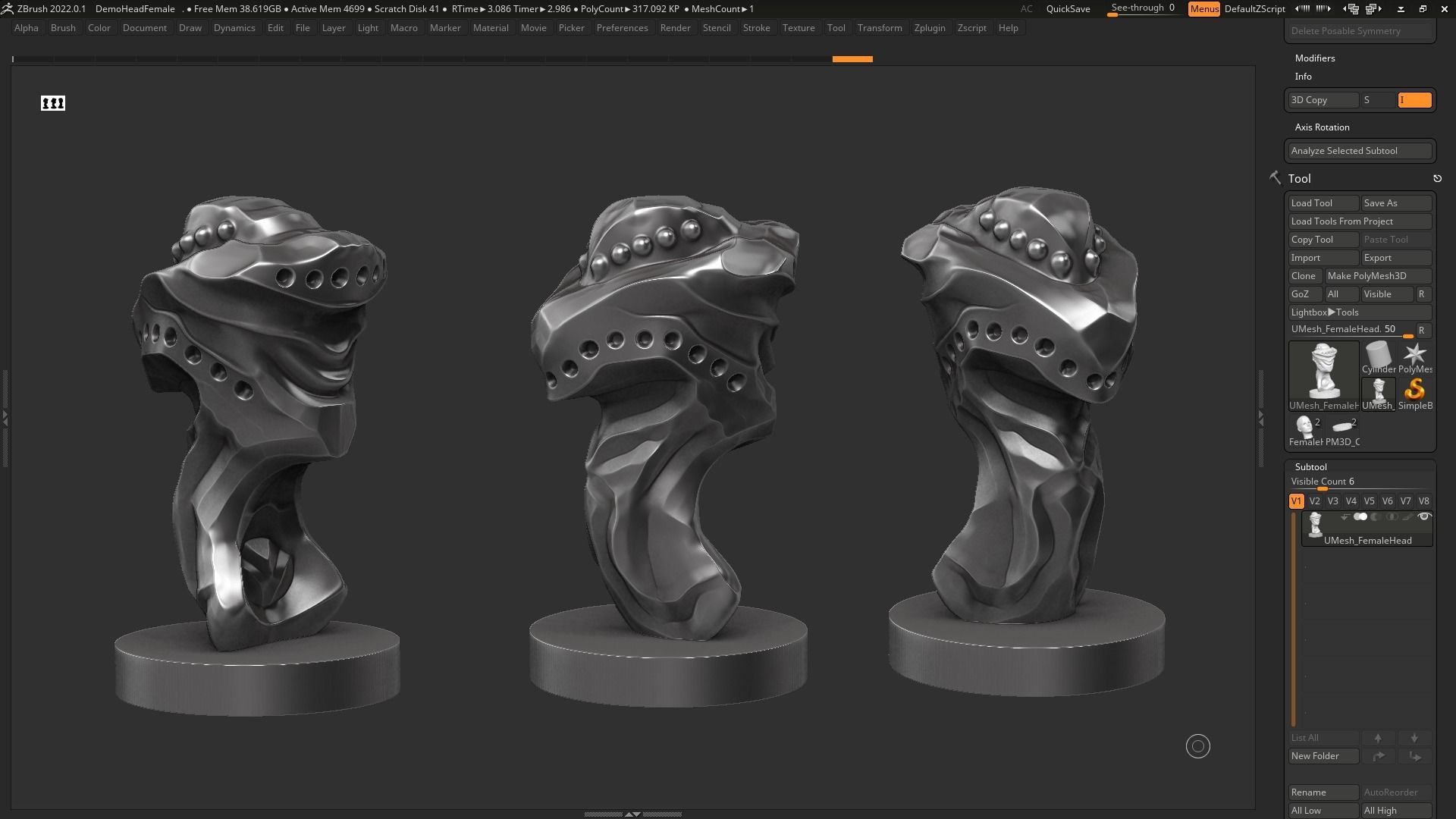 Modern Abstract Decorative sculpture 3d print model 125 3D print model_1