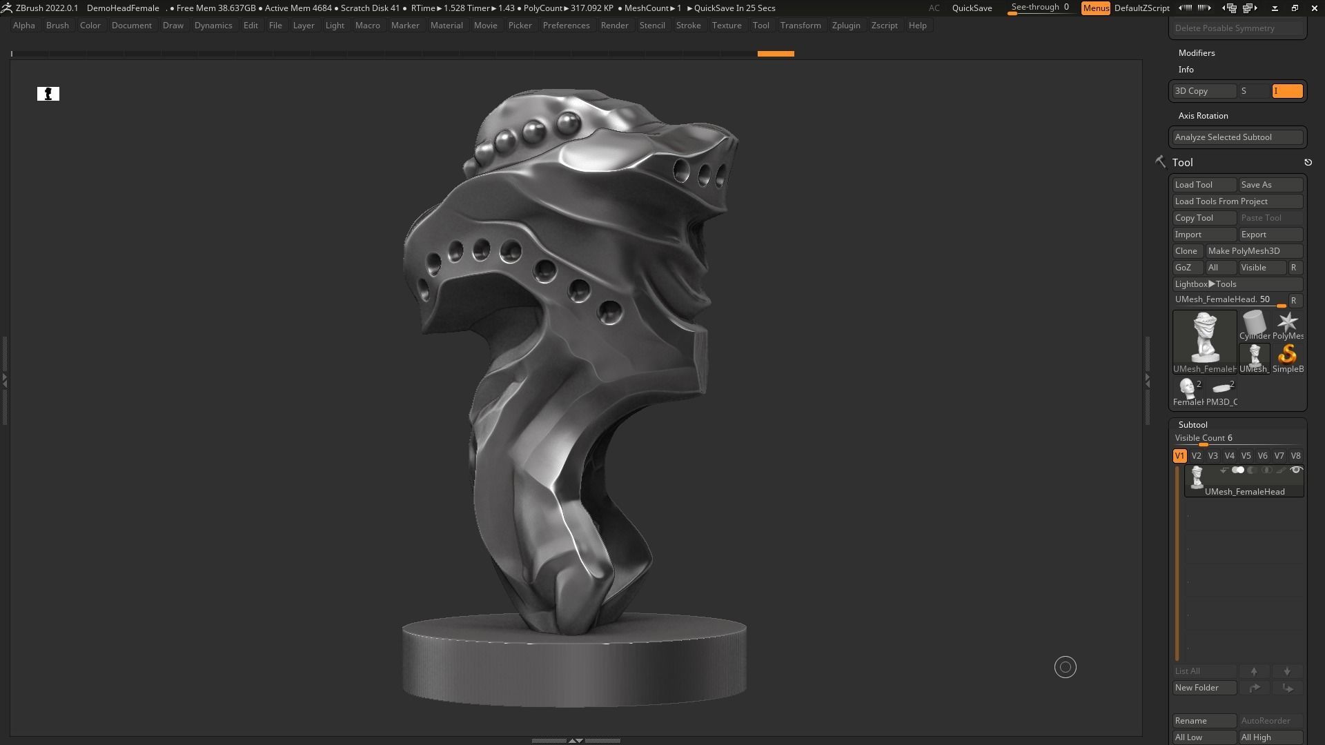 Modern Abstract Decorative sculpture 3d print model 125 3D print model_9