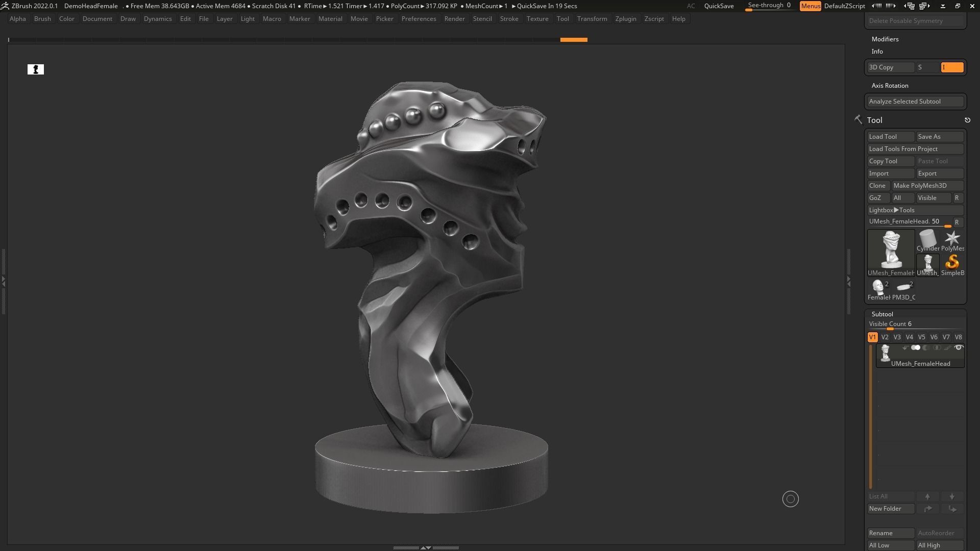 Modern Abstract Decorative sculpture 3d print model 125 3D print model_7