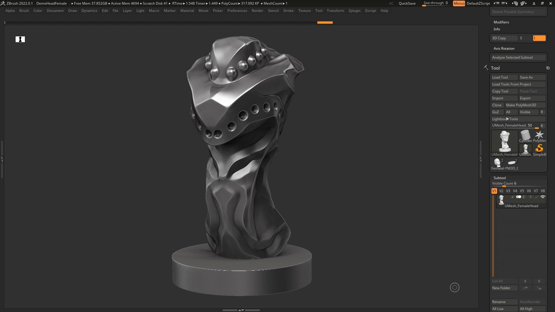 Modern Abstract Decorative sculpture 3d print model 125 3D print model_5