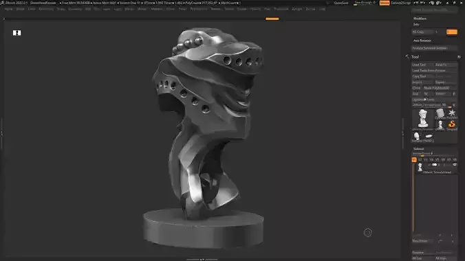 Modern Abstract Decorative sculpture 3d print model 125 3D print model