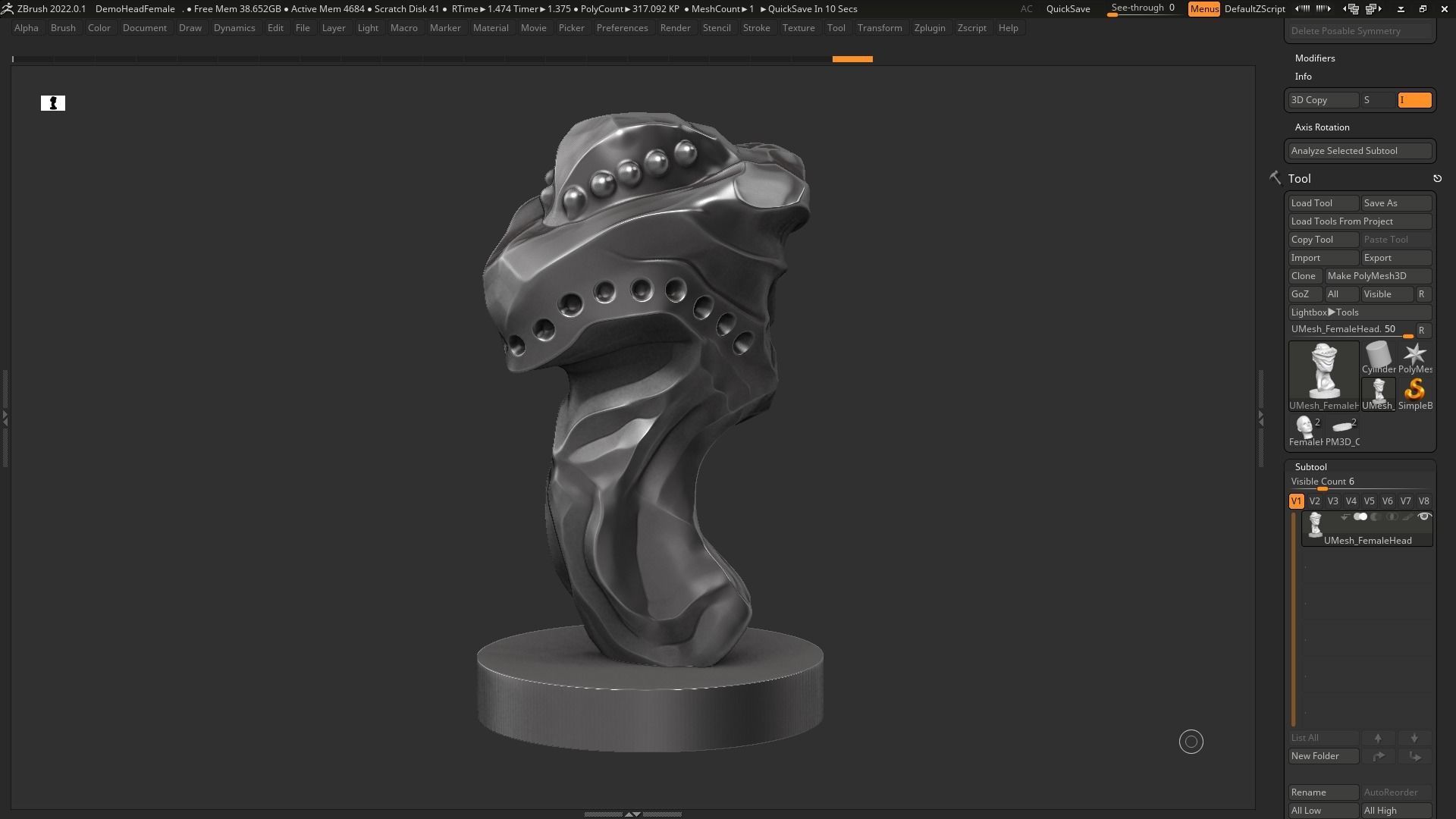 Modern Abstract Decorative sculpture 3d print model 125 3D print model_8