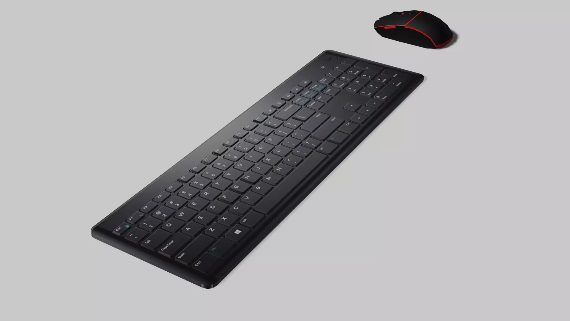 Mouse and Keyboard Low-poly 3D model_0