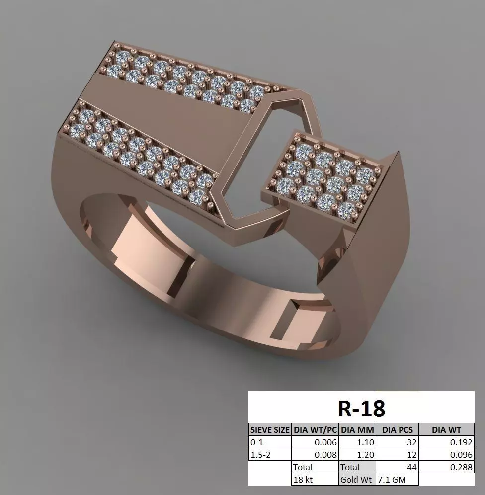 Gents Ring 3D print model