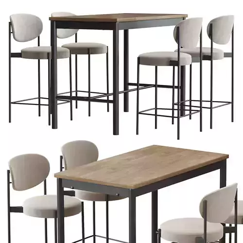 Verner Series 430 Bar Stool and ikea TOMMARYD table