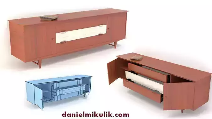 Retro Cupboard 3D model