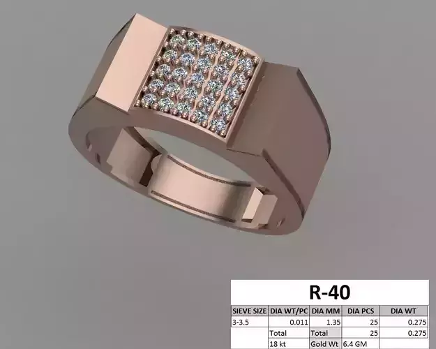 Gents Ring 3D print model