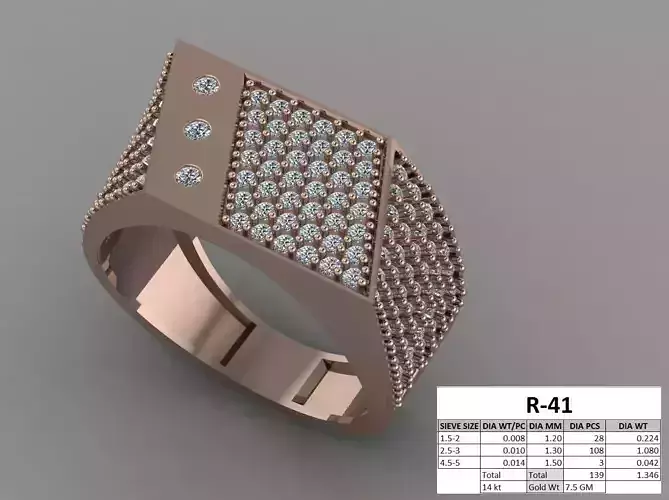 Gents Ring 3D print model