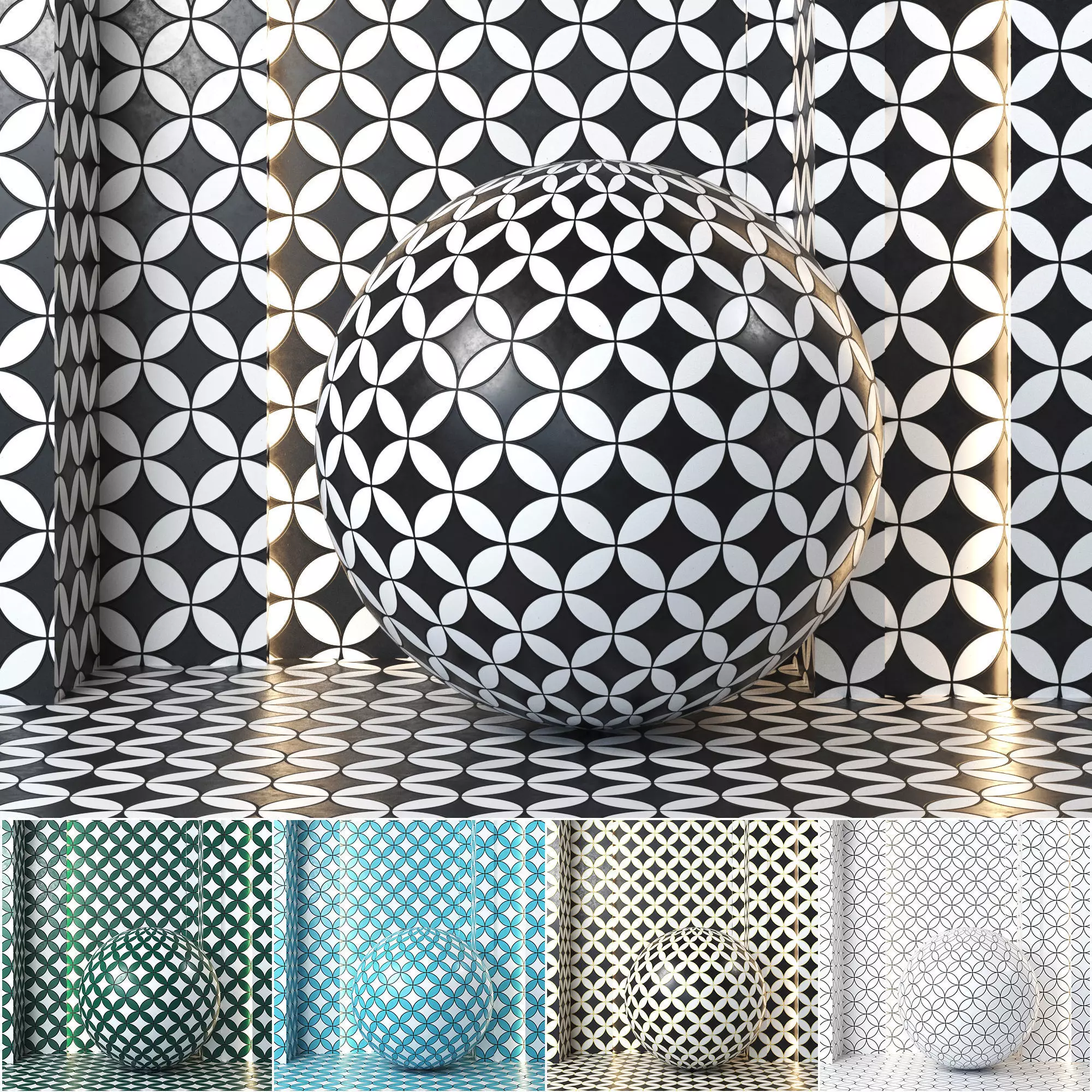 4k  5color Ceramic Tile Texture set 05-Seamless Texture_0