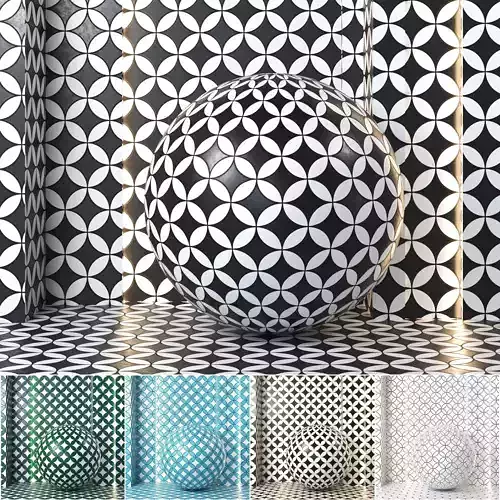 4k  5color Ceramic Tile Texture set 05-Seamless