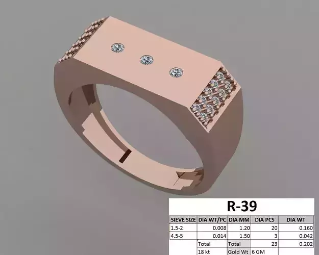 Gents Ring 3D print model