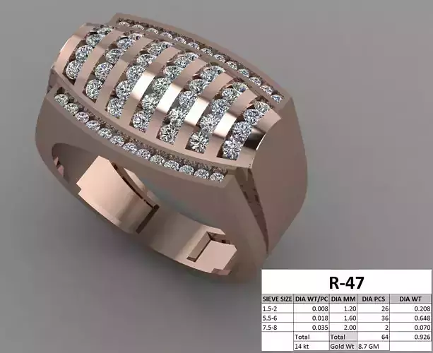 Gents Ring 3D print model