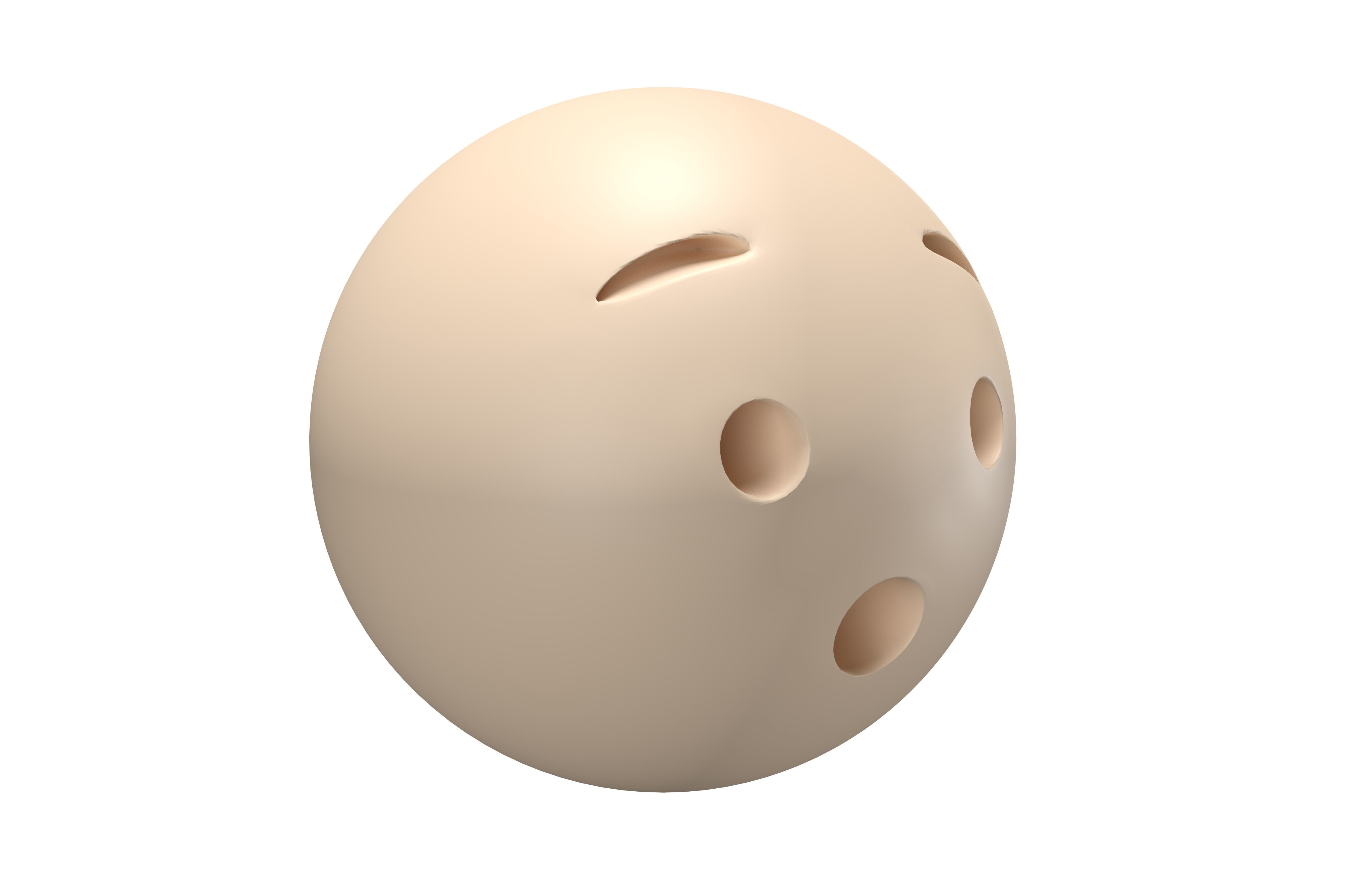 Hushed Face 02 Low-poly 3D model_2