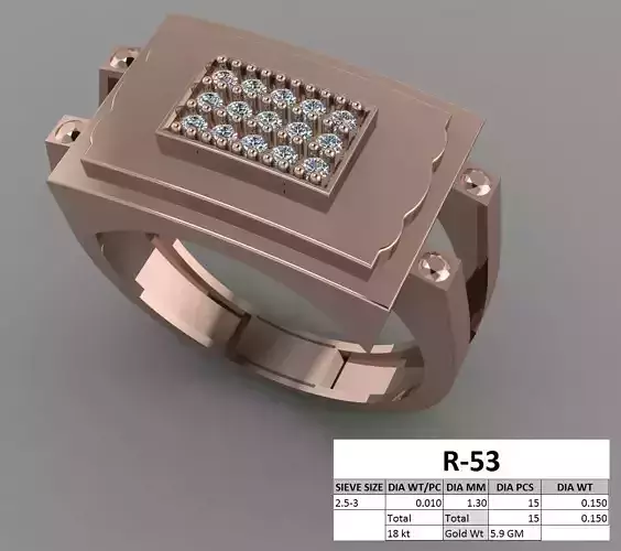 Gents Ring 3D print model