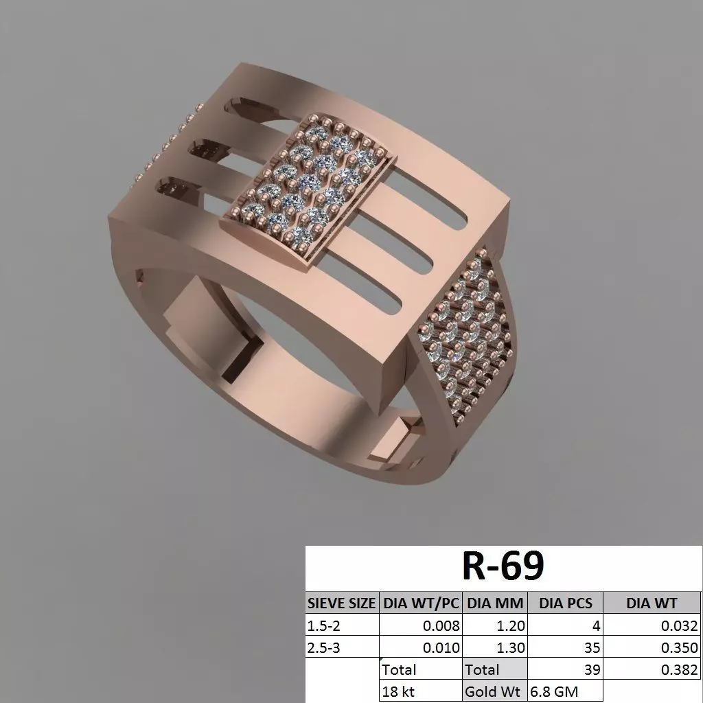 Gents Ring 3D print model_0