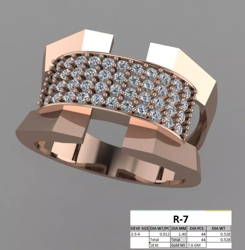 Gents Ring 3D print model_0