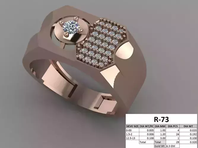 Gents Ring 3D print model