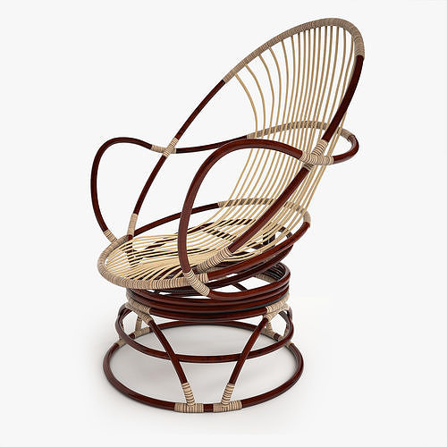 Rattan Furniture 3D model 5