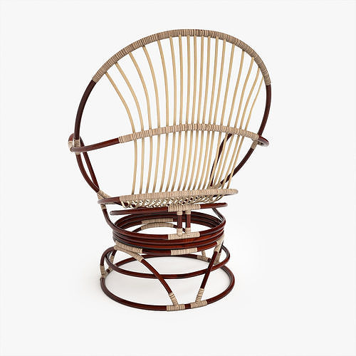 Rattan Furniture 3D model 6