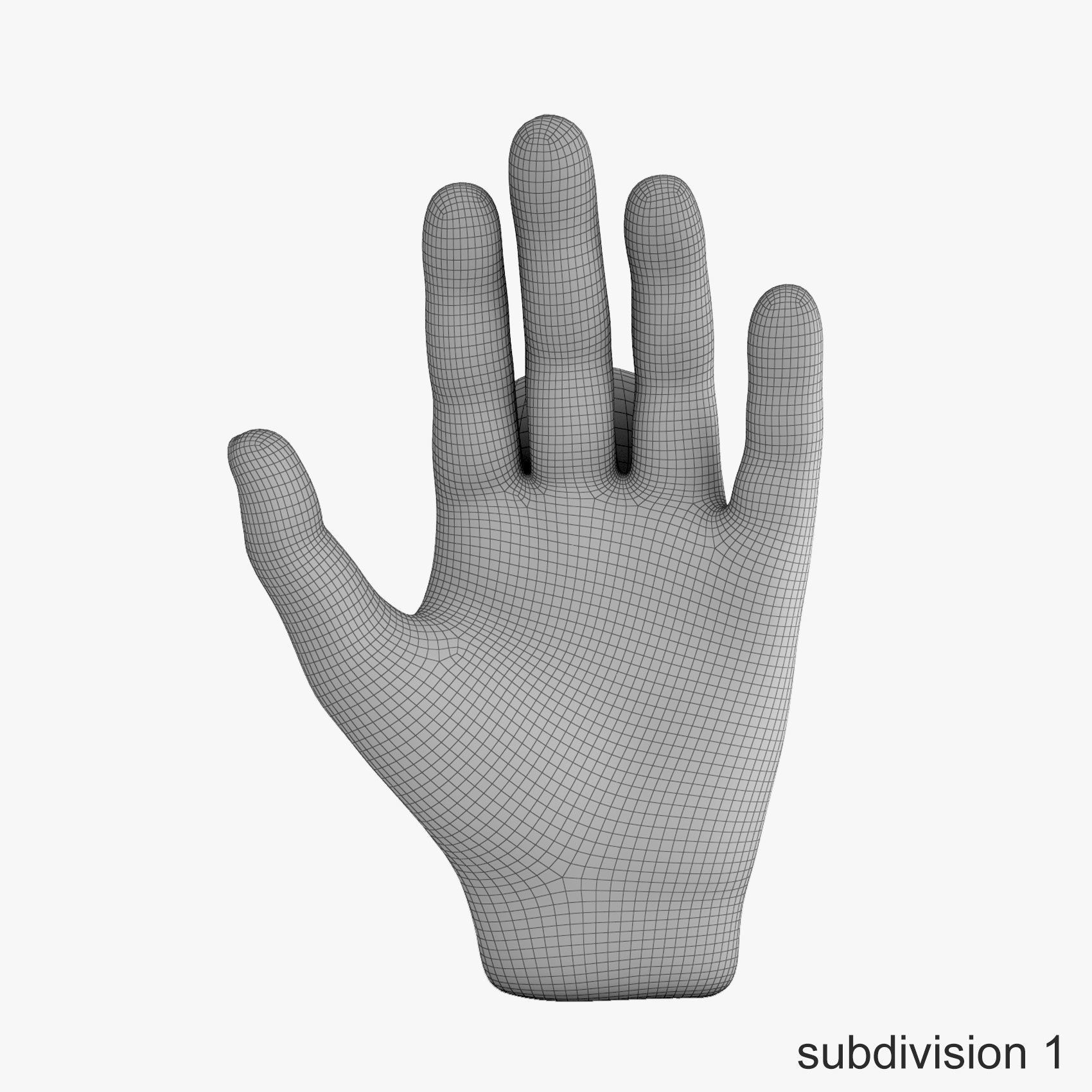 Palmistry Hand  Low-poly 3D model_9
