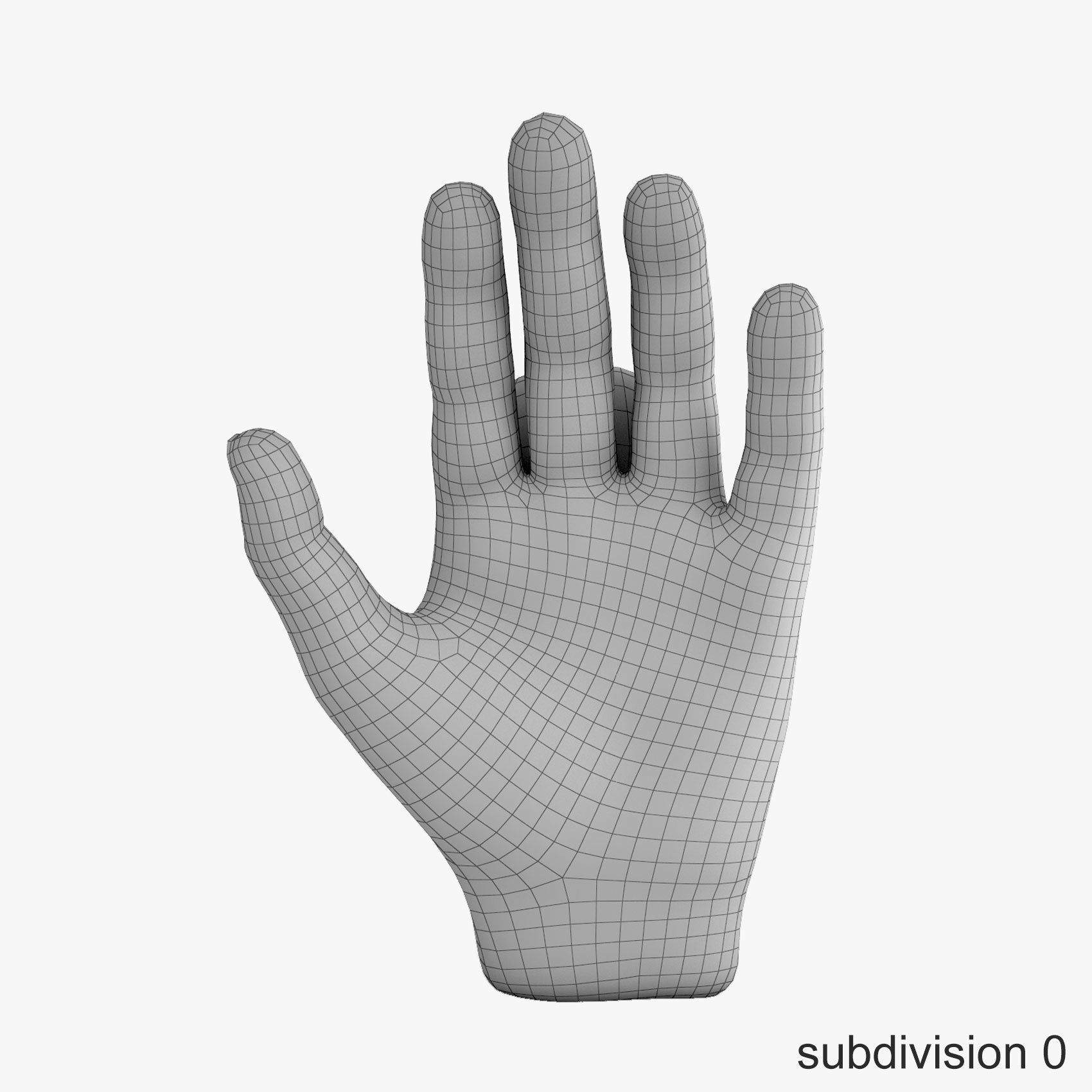 Palmistry Hand  Low-poly 3D model_8