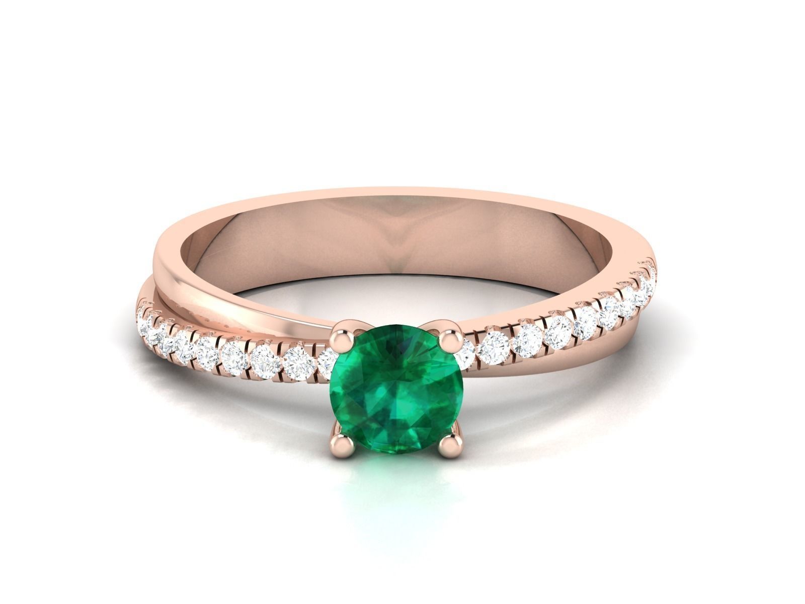 Solitaire Ring  3D print model_15